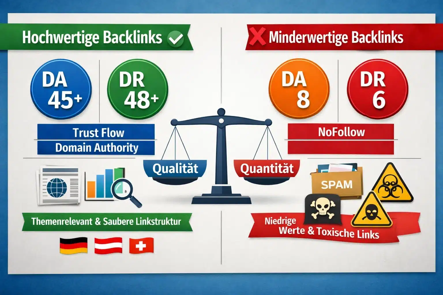 Deutsche Backlinks Metriken